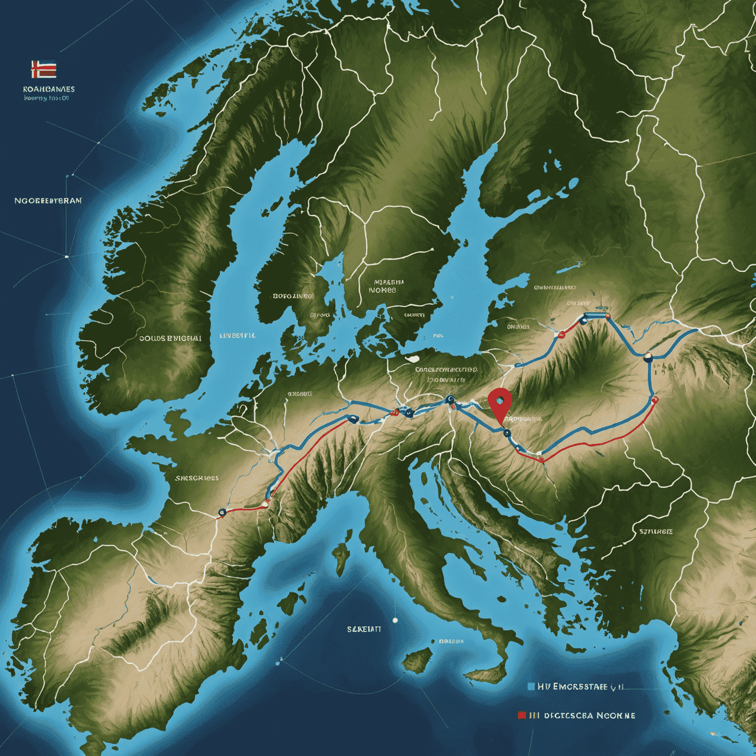 Map of Norway highlighting promising areas for real estate investment, with graphs showing growth potential